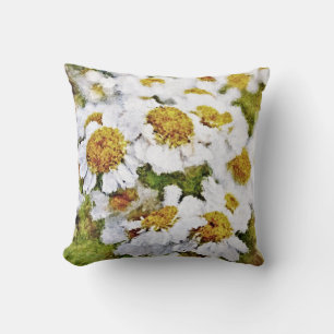 White Daisy Blume - Malerei Art Pillow Kissen