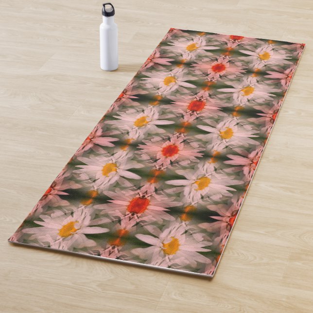 White Daisy Blume Petals Abstrakt Yogamatte (Beispiel)