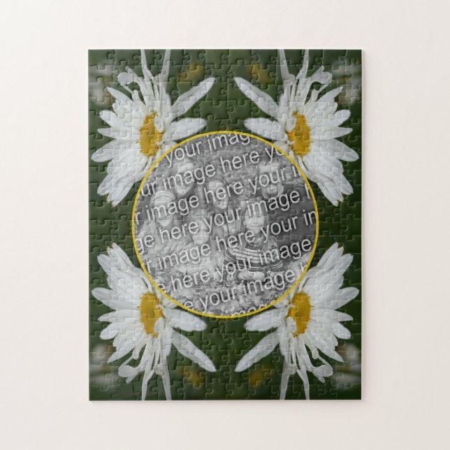 White Daisy Blume Rahmen hinzufügen Ihr eigenes Fo (Vertikal)