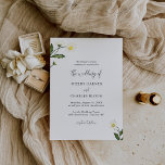 White Daisy Floral Rustic Wedding Einladung<br><div class="desc">Elegante Blumen-Hochzeitseinladung mit einem einfachen Layout mit Aquarellmalereien in der oberen links Ecke und unten rechts sowie "Hochzeit von" in einer schönen handgeschriebenen Schrift. Der Rücken hat einen kleinen blumigen Kranz mit dem Monogramm im Inneren. Diese moderne Hochzeitseinladung mit gemütlichen Blume ist ideal für eine Hochzeitsfeier im Frühjahr oder Sommer....</div>