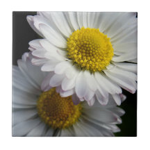 White Daisy Keramik Tile