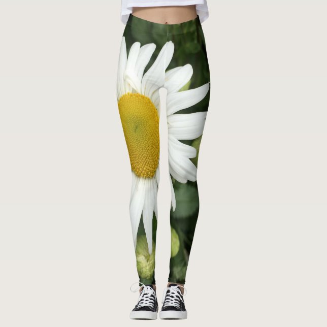 White Daisy Leggings (Vorderseite)