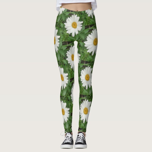 White Daisy Leggings (Vorderseite)