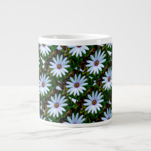 White Daisy Pattern Jumbo-Tasse