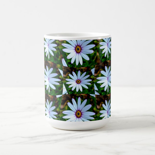 White Daisy Pattern Kaffeetasse (Mittel)