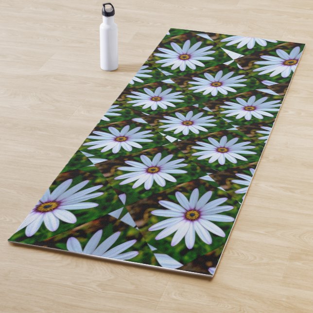 White Daisy Pattern Yogamatte (Beispiel)