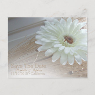 White Daisy Save the Date Hochzeitsankündigungen Ankündigungspostkarte