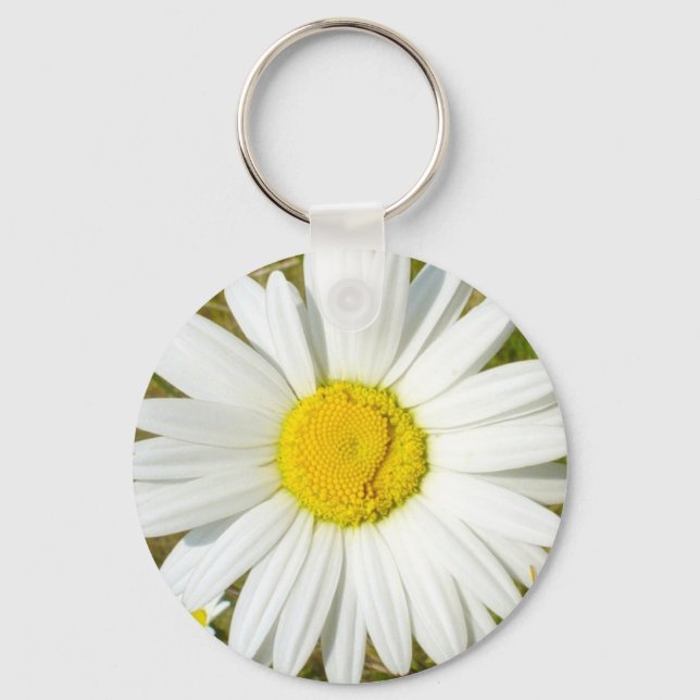 White Daisy Schlüsselanhänger (Vorderseite)