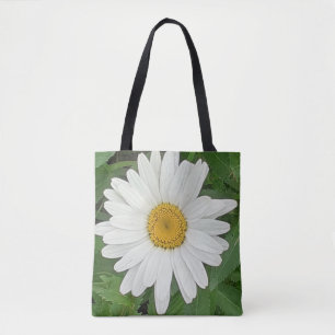 White Daisy Tote Bag Tasche