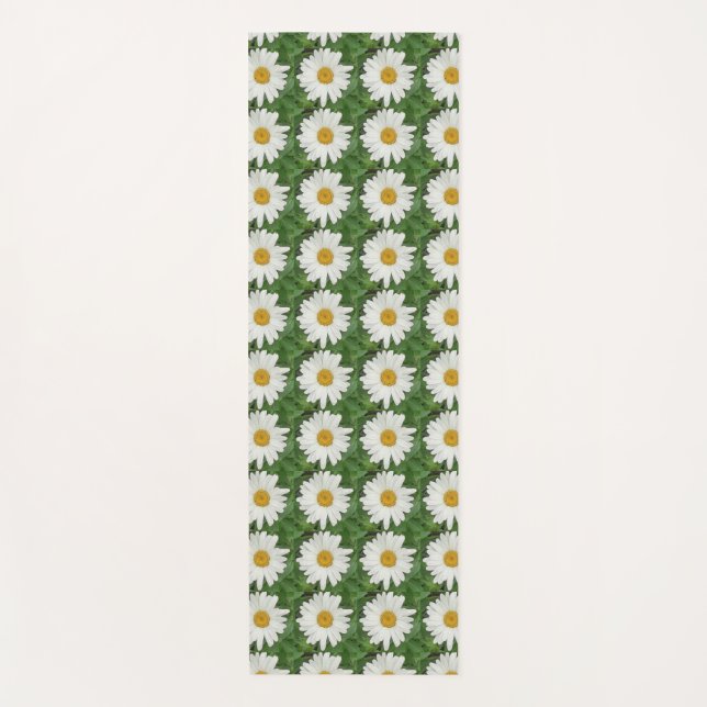 White Daisy Yogamatte (Vorderseite)