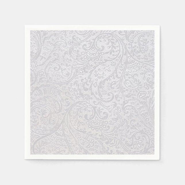 White Damask Serviette (Vorderseite)