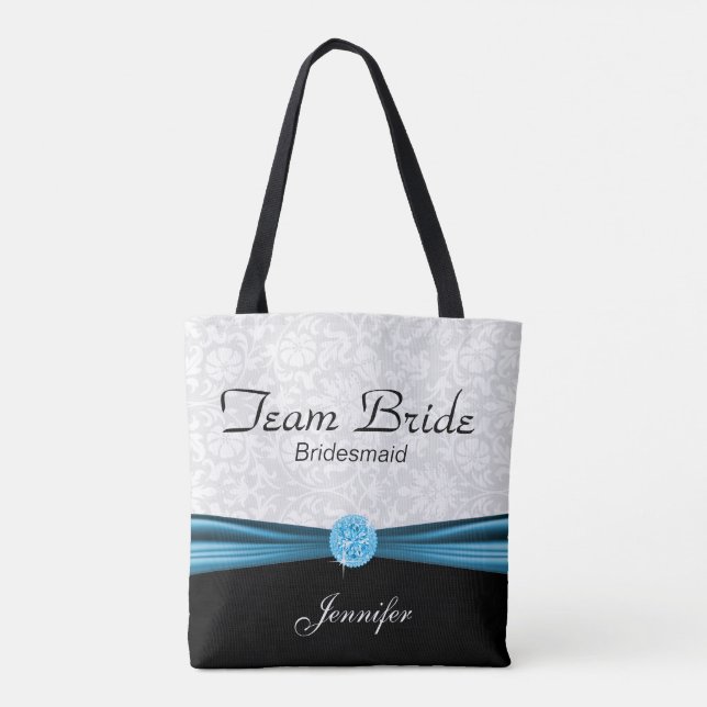 White Damask und Blue Team Bridge Tasche (Rückseite)