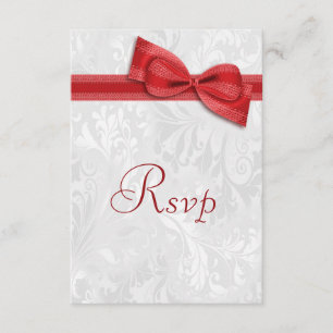 White Damask und Bow-UAWG für Imitate RSVP Karte