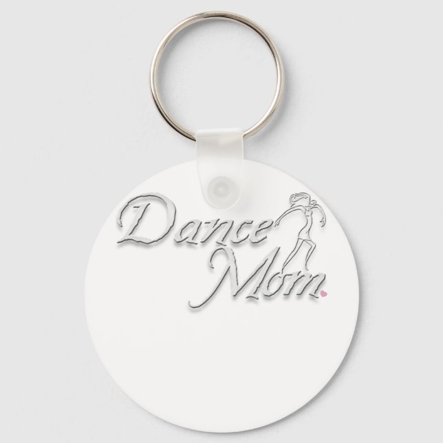 White Dance Mom für Schwarz Schlüsselanhänger (Vorderseite)