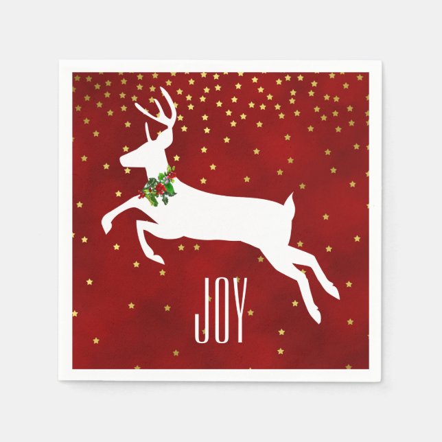 White Deh Weihnachtsbuch Napkins Serviette (Vorderseite)