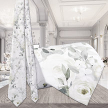White Desdemona Rose Silver Eukalyptus Wedding