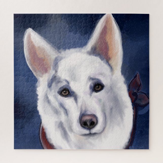 WHITE DEUTSCHE SHEPHERD (Vertikal)