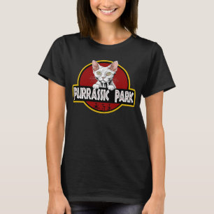 White Devon Rex Cat Niedlich Cat Parody T-Shirt
