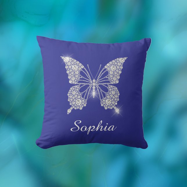 White Diamond Butterfly, Script Name, Deep Blue Kissen (Von Creator hochgeladen)