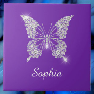 White Diamond Butterfly, Script Name, Lila Fliese