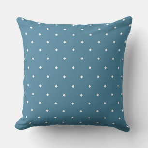 White Diamond Geometric Muster auf Blue Kissen