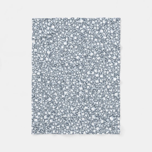 White Diamonds Glitzer Fleecedecke (Vorderseite)