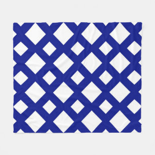 White Diamonds on Navy Fleecedecke