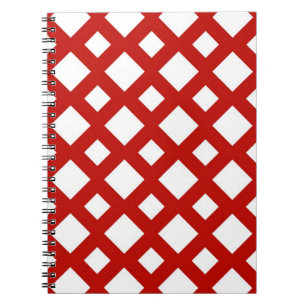White Diamonds on Red Notizblock