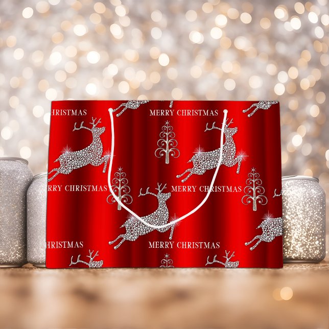 White Diamonds Reinirder Sparkling Red Christmas Große Geschenktüte (Von Creator hochgeladen)