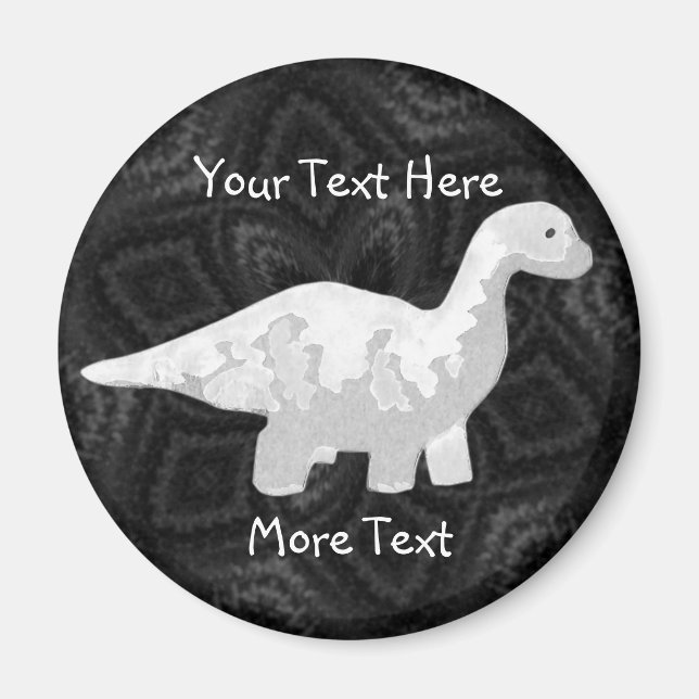 White Dino Magnet (Vorne)
