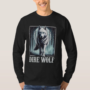 White Dire Wolf Wiedersehen Art für Wildtiere und T-Shirt