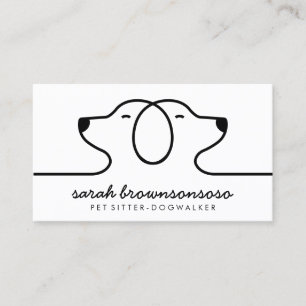 White Dog Logos Petsitter vet Visitenkarte