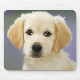 White Dog Painting Artwork-28740 Mousepad