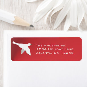 White Dove auf Weihnachten Red Labels