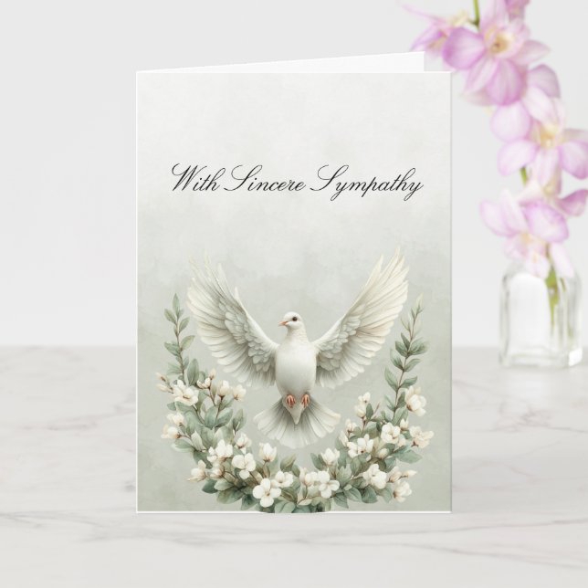 White Dove Blume Sympathiekarte Karte (Orchidee)