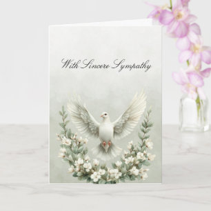 White Dove Blume Sympathiekarte Karte