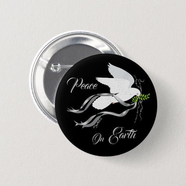 White Dove Button (Vorne & Hinten)