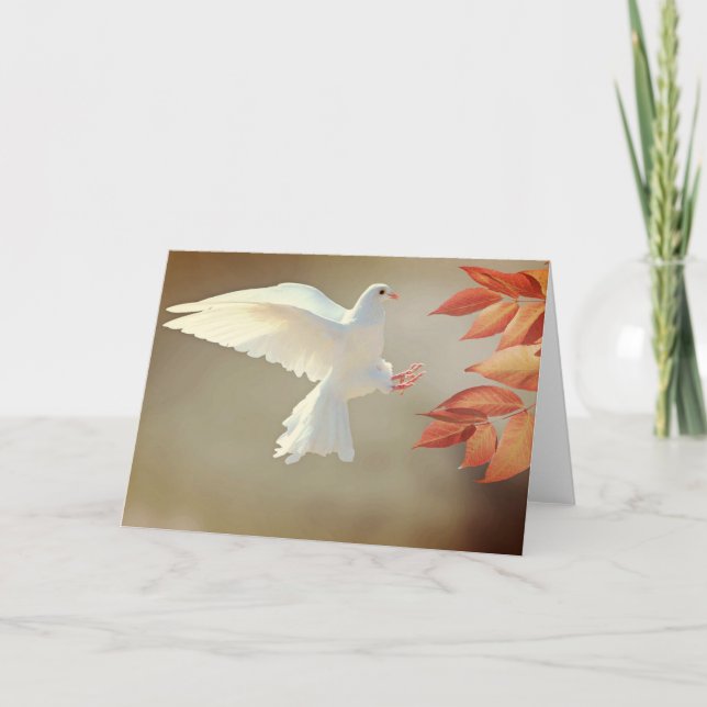 White Dove Grußkarte Karte (Vorderseite)