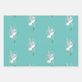 White Dove mit Rosary Geschenkpapier Set