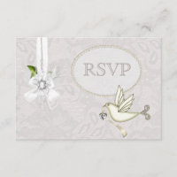 White Dove Paisley Lace & Cameo Bow UAWG Wedding
