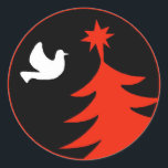 White Dove Red Christmas Tree Postage Stickers<br><div class="desc">White Dove of Peace Red Christmas Tree Postage Stickers für Weihnachtskarten oder als Geschenketiketten. Anpassen</div>