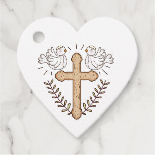 White Dove Religious Cross Taufen Christening Geschenkanhänger
