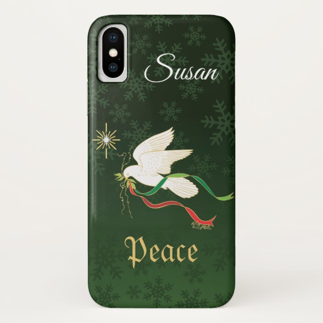 White Dove Spreading Peace Case-Mate iPhone Hülle (Rückseite)