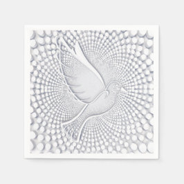 White Dove Standard Cocktail Papier Napkins Serviette