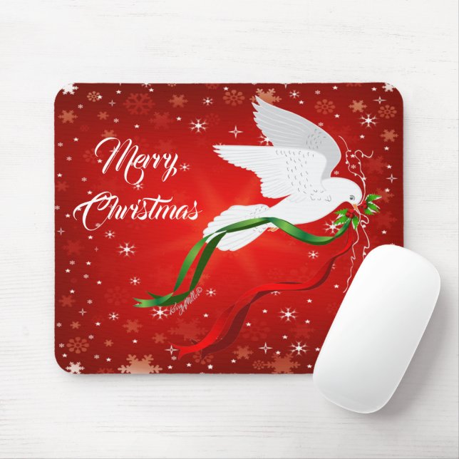 White Dove Weihnachtsmäuse Pad Mousepad (Mit Mouse)