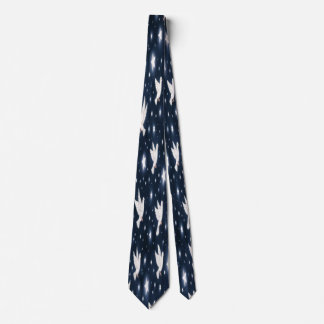White Doves and Stars Tie Krawatte