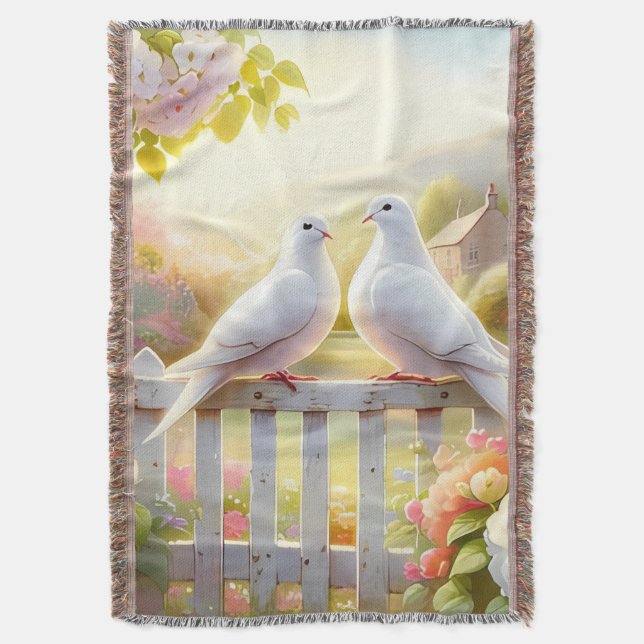 White Doves Cottage Garden Decke (Vorderseite Vertikal)