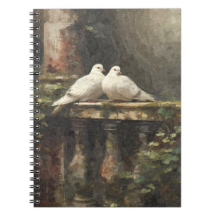 White Doves Garden Notebook Notizblock