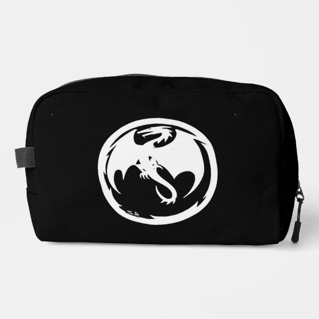 White Dragon Black Dopp Kit Waschbeutel (Vorderseite)