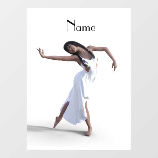 White Dress Dancer Thunder_Cove Fensteraufkleber (Blatt)